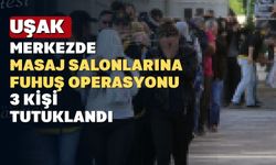 Uşak’ta masaj salonlarına şok  baskın