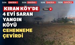 Uşak’ta cehennem yaşandı; 4 ev yandı kül oldu