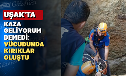 Uşak’ta yürüyüş yapan bir vatandaş çukura düştü