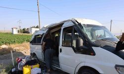 İşçileri taşıyan minibüs takla attı: 9 yaralı