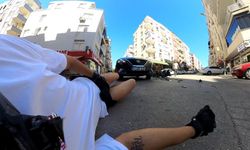 Otomobille Çarpışan Motosikletli Ölümden Döndü