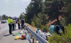 Yoldan çıkan minibüs takla attı: 13 yaralı