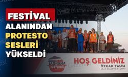 Uşak Tarhanası Festivali alanında protesto