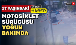 Uşak’ta otomobil ve motosikletin çarpıştığı feci kaza kamerada