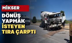 Gediz-Uşak Karayolunda mikser tıra çarptı