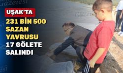 Uşak göletleri sazan balığı yavrularıyla şenlendi