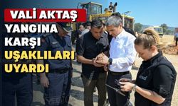 Uşak Valisi Dr. Naci Aktaş Sivaslı yangınını yerinde inceledi