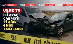 Uşak'ta Korkunç kazada 6 kişi yaralandı