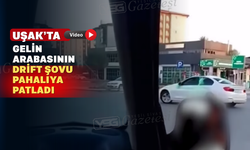 Gelin Arabası Trafiği Birbirine Kattı: Süslü Arabayla Drift Yaptı