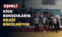 Uşak’ın Eşme ilçesinde kick bokscular rakip tanımıyor