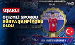 Uşaklı Otizimli Bilge Kağan Yılgın Dünya Şampiyonu oldu