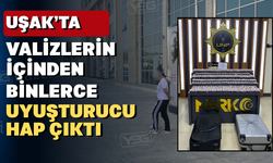Uşak'ta 2 valiz dolusu yasaklı maddeyle yakalanan kadın tutuklandı