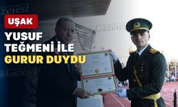 Kara Harp Okulu birincisi Yusuf teğmen Uşak’ın gururu oldu