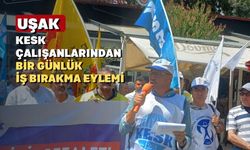 Uşak’ta kamu çalışanları grevde