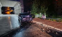 Alkollü Mercedes araç sürücüsü, elektrik direğine çarpıp olay yerinden kaçtı