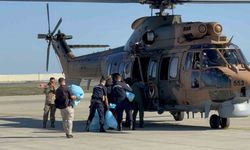 Rize’de Çamlıhemşin’in yaylalarına yardımlar helikopterle taşınıyor