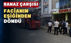 Uşak’ın Banaz ilçesinde hırdavatçıda yangın çıktı