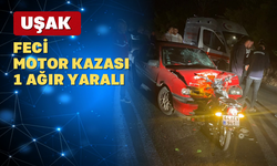 Uşak Ulubey Yolunda Kaza 1 Ağır Yaralı