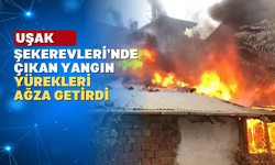 Uşak'ta Korkunç Yangın: Ev Alevlere Teslim Oldu