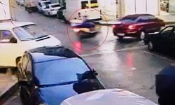 Ters yönden çıkan otomobile çarpmamak için kaza yaptı