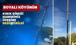 Uşak’ın Boyalı Köyündeki Kırık Direk Değiştirildi