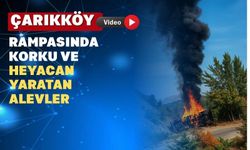 Uşak Çarıkköy Rampasını Alevler Sardı