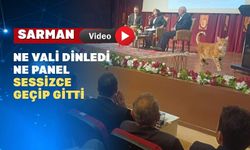 Uşak’ta düzenlenen panelin davetsiz ve sevimli bir konuğu vardı