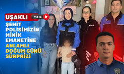 Uşak Emniyeti Şehidimizin Minik Kızının Doğum Gününü Kutladı