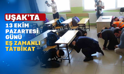 Uşak'ta Tüm Okullarda Afet Eğitimi