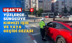 Uşak'ta Kural İhlali Yapan Sürücüler Cezadan Kaçamadı