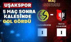 Uşakspor zorlu deplasmandan bir puanla döndü