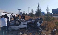 Araç takla attı: 1 ölü, 1 yaralı