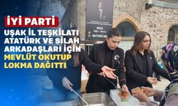 İYİ Parti Uşak Teşkilatı Atatürk için Mevlüt Okutup Lokma Dağıttı