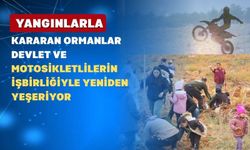 Uşaklı Motosiklet Tutkunları Yanan Ormanları Yeşertiyor