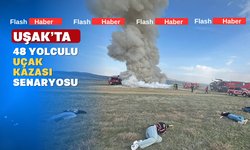 Uşak Havalimanı'nda 48 Kişilik Uçak Kazası Canlandırıldı