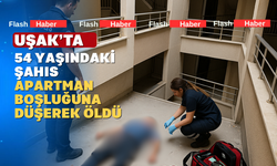 Uşak'ta temizlik işçisi apartman boşluğuna düşerek vefat etti