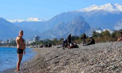 Heryerde Kar Antalya'da deniz sefası