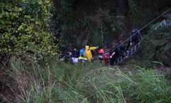 Otomobil uçuruma düştü sürücüsü yaralandı
