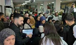 Ucuzluk pazarı açılışında kadınlar ezilme tehlikesi atlattı