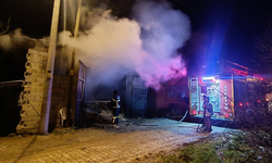 Banaz'da Samanlık Yangını: 5 Küçükbaş Hayvan Telef Oldu