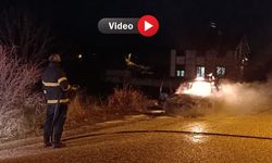 Uşak’ta 2025 Yılının Son Araç Yangını