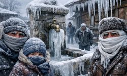 Sibirya soğukları Uşak’ta hayatı durdurdu