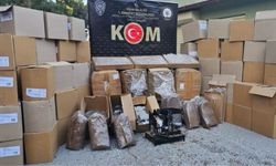 Uşak polisi kaçak tütün mamulleri ele geçirdi