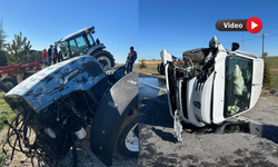 Uşak-Ulubey yolunda feci kaza: traktör ikiye ayrıldı