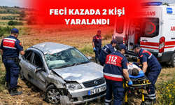 Uşak'ta kontrolden çıkan otomobil devrildi