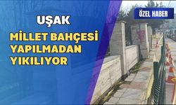 Uşak Millet Bahçesi Yapılmadan Yıkılıyor Duvarı Çökmek Üzere