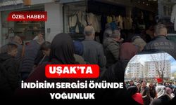 Uşak’ta İndirim Sergisi Önünde Yoğunluk