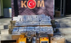 Uşak polisi çok sayıda kaçak tütün ve makaron yakaladı