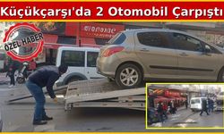 Uşak’ta ters yola giren araç başka bir araçla çarpıştı