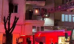 Soğuk Uşak gecesi alevlerle ısındı